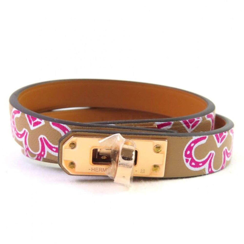 Hermès Mini Kelly Double Tour Lucky Daisy Leather Bracelet